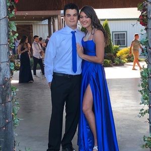 blue formal dance dress